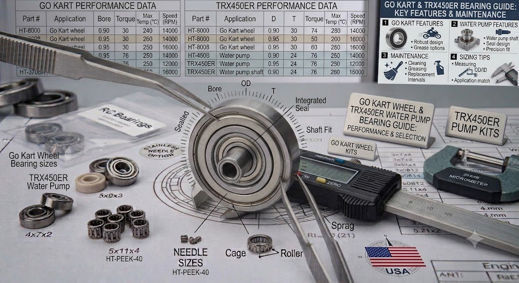 Go Kart Wheel Bearing & TRX450ER Water Pump Bearing Guide