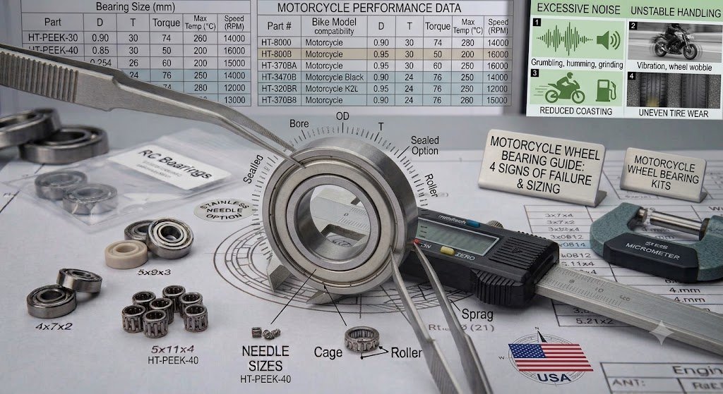 Motorcycle Wheel Bearing Guide: 4 Signs of Failure & Sizing
